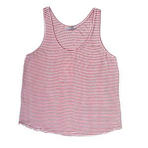 Zara Red & White Striped Tank Top (Size Large)